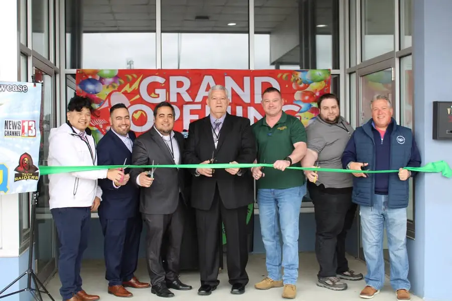 Cutting the ribbon on opening day