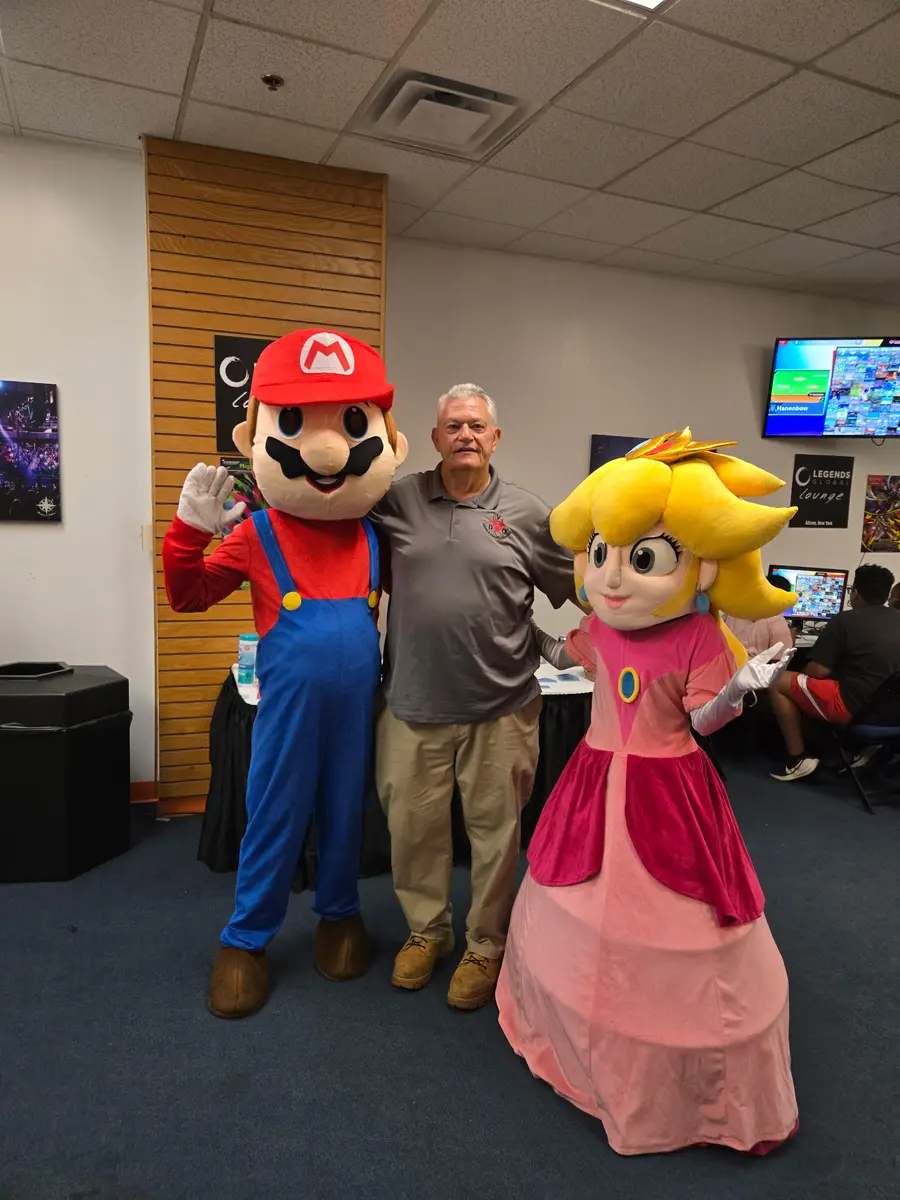 A visit from costumed characters