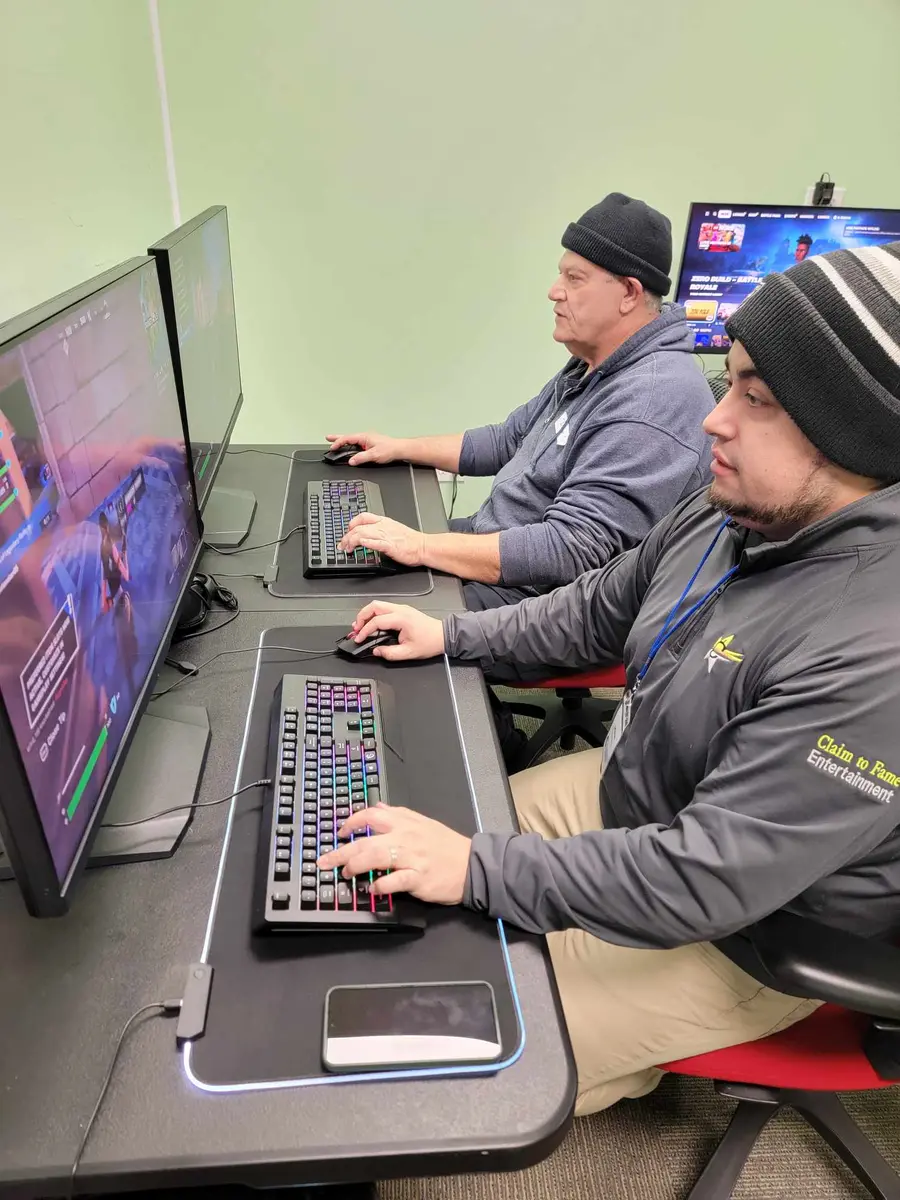 Gaming together on the floor